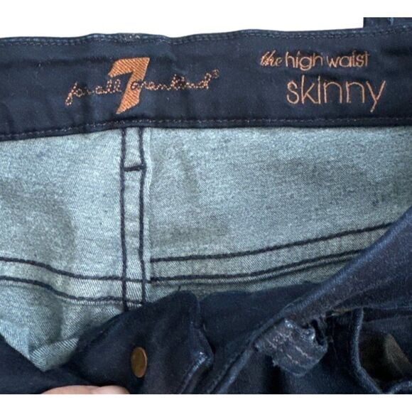7 For All Mankind Women’s High Waist Skinny Jeans Size 28 - Picture 6 of 7
